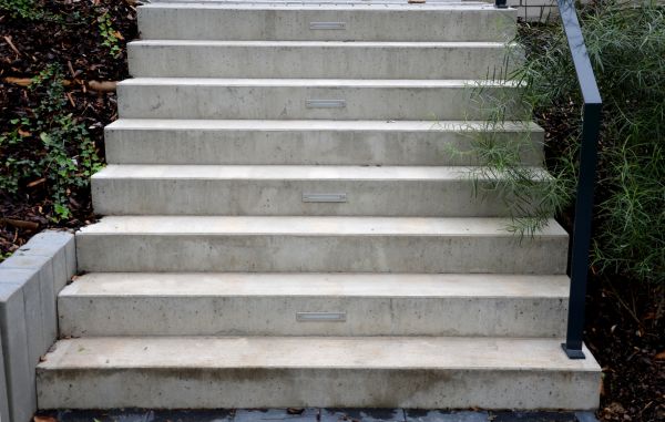 Poured Step Installation in Greenfield